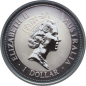 Preview: Australien 1 Dollar 1996 Kookaburra - 1 Unze Feinsilber - Privymark "Austria"