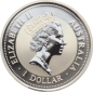 Preview: Australien 1 Dollar 1996 Kookaburra - 1 Unze Feinsilber - Privymark "Belgium"