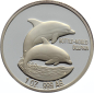 Preview: Turks & Caicos 20 Crowns 1998 - Delphin - 1 Unze Feinsilber