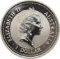 Preview: Australien 1 Dollar 1996 Kookaburra - 1 Unze Feinsilber - Privymark "Germany"