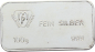 Preview: 100 Gramm Silberbarren Bank Leu Zürich
