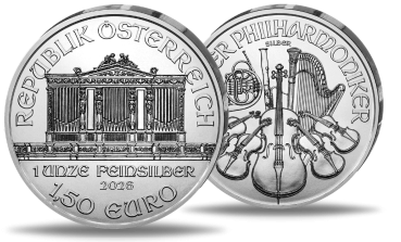 Preview: * Österreich 1.5 Euro 2026 -1 Unze Feinsilber - Wiener Philharmoniker