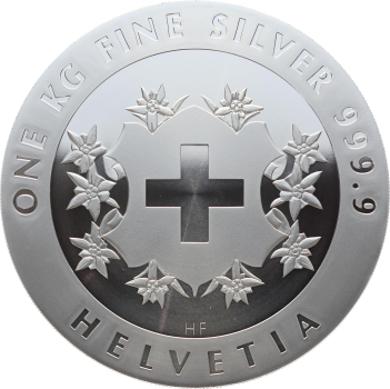 Preview: 1 kg Silber Wilhelm Tell 2014 – 999 Feinsilber, 100 mm, exklusives Holz-Etui