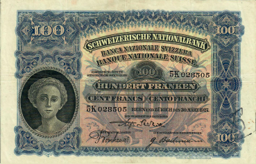 100 Franken Mäher 1927 - 5K 028505