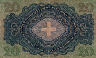 Preview: Schweiz 20 Franken Banknote Heinrich Pestalozzi