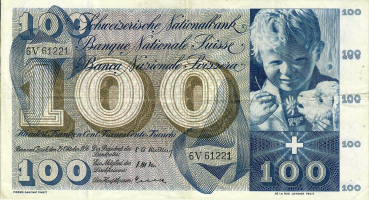 100 Franken St. Martin Schweizer Banknote