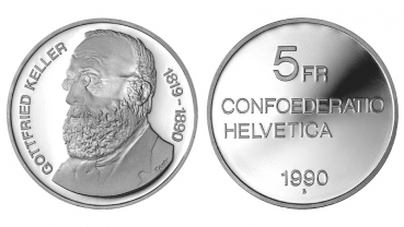 5 Franken 1990 Gottfried Keller