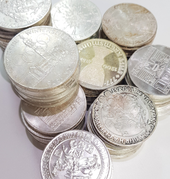 0.814 kg Österreich 100 Schilling Silbermünzelot