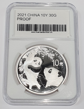 China 10 Yuan 2021 Silber Panda - 30 Gramm Feinsilber