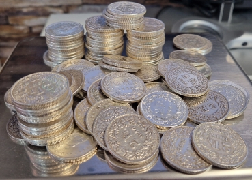 1 kg Schweizer 2 Franken bis 1967 - Silber
