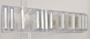 Aufbewarungsbox für 20 Slabs, durchsichtig