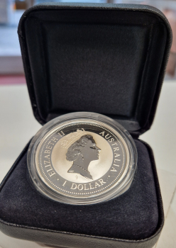 Australien 1 Dollar 1997 Kookaburra - 1 Unze Feinsilber - Privymark "Italy"