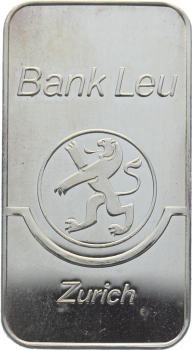 50 Gramm Silberbarren Bank Leu