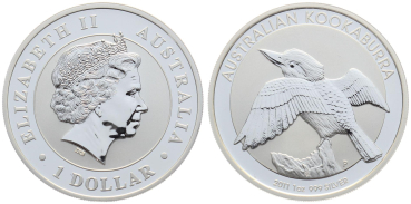 Australien 1 Dollar 2011 Kookaburra - 1 Unze Feinsilber