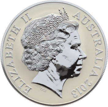 Australien 1 Dollar 2013 Salzwasserkrokodil Bindi - 1 Unze Feinsilber