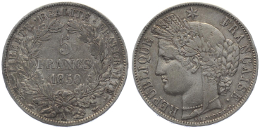 Frankreich 5 Francs 1850 A - Marianne - 2. Republik 1848-1851