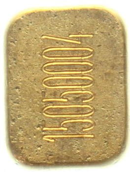 Goldbarren zu 20 Gramm - gegossen - zertifiziert