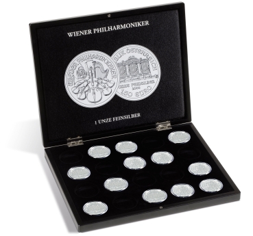 Münzkassette Voltima für 20 Silbermünzen „Wiener Philharmoniker“ , inklusive Kapseln