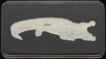 Solomon Islands 2 Dollars 2021 Nile Crocodile - 1 Unze Feinsilber