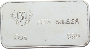 Preview: 100 Gramm Silberbarren Bank Leu Zürich