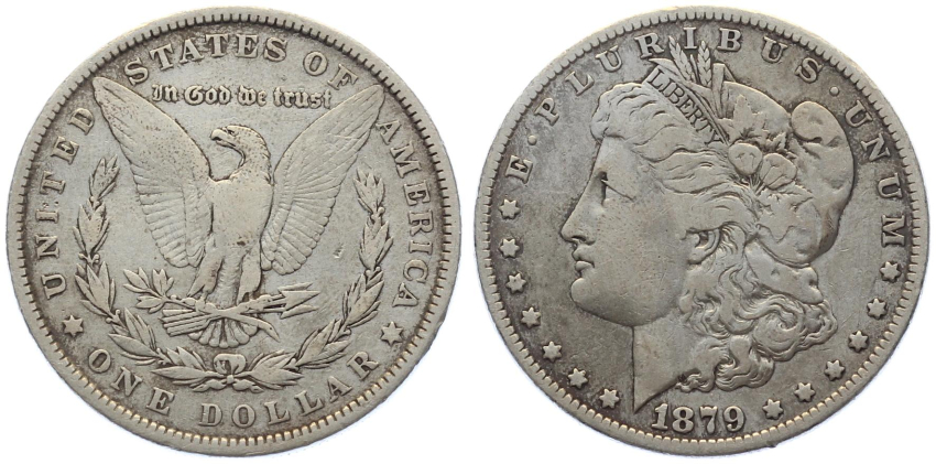 USA 1 Dollar 1879 – Morgan Dollar Silber