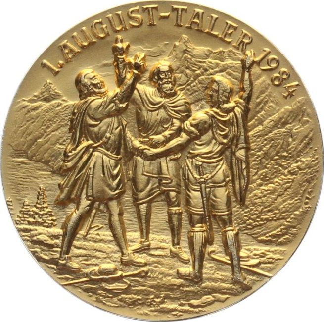 1. August-Taler 1984 - Tell's Geschoss