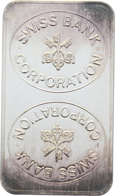 100 Gramm Silberbarren Swiss Bank Corporation