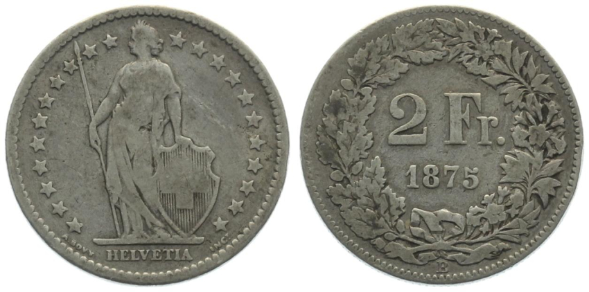 2 Franken 1875 B