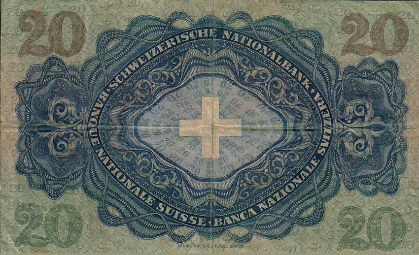 Schweiz 20 Franken Banknote Heinrich Pestalozzi