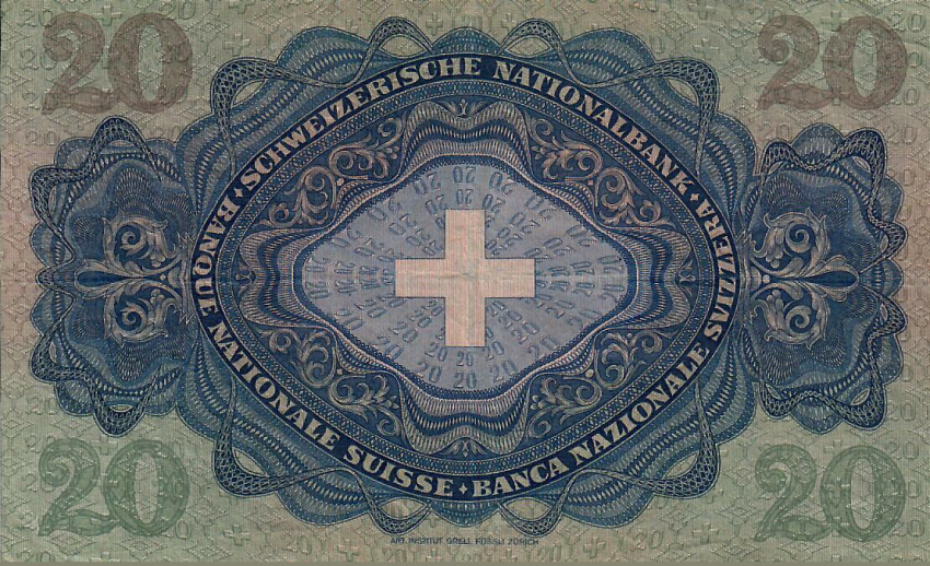 Schweiz 20 Franken Banknote Heinrich Pestalozzi