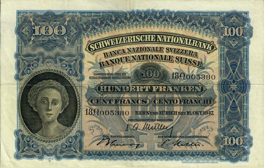 100 Franken Mäher 1947 - 18Ω 005380