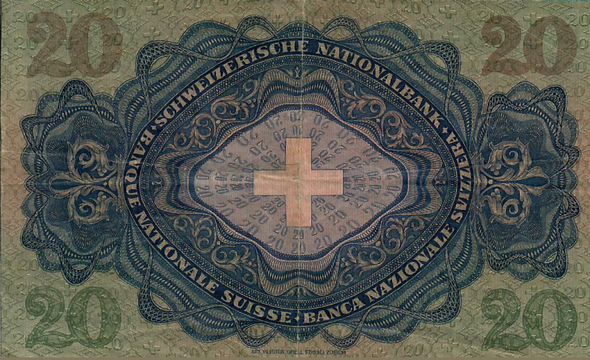 Schweiz 20 Franken Banknote Heinrich Pestalozzi
