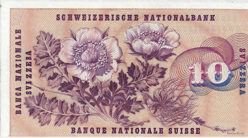 10 Franken Schweizer Banknote mit Gottfried Keller – historische Banknote der 5. Serie