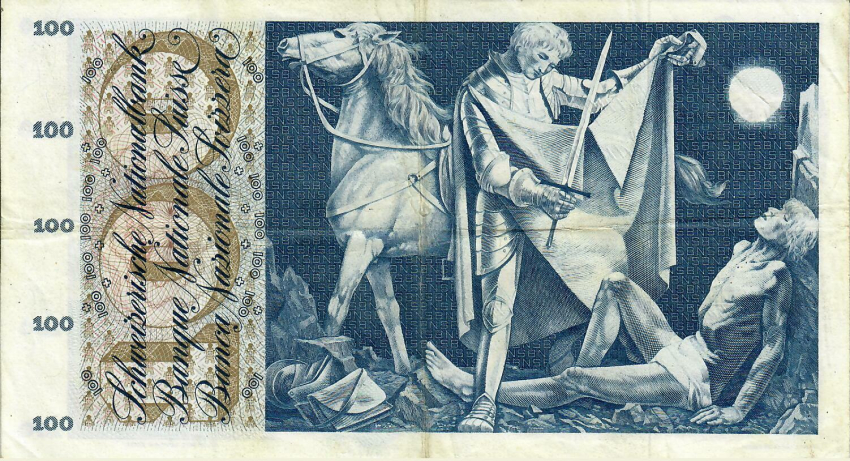 100 Franken St. Martin Schweizer Banknote