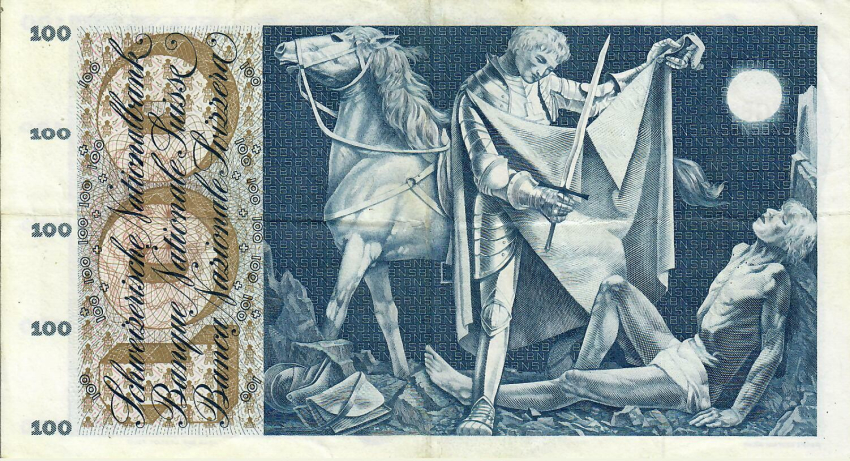 100 Franken St. Martin Schweizer Banknote