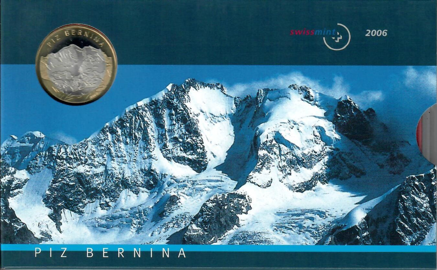 stgl Münzsatz 2006 Piz Bernina - seltenes 1 Rappenstück