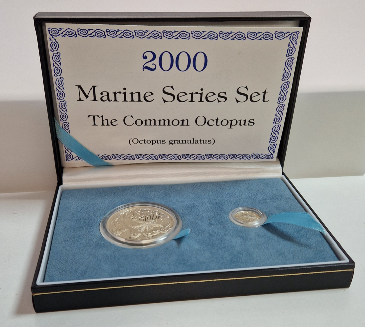 Südafrika 2 1/2 Cents & 2 Rand 2000 - Octopus Marine Series Set