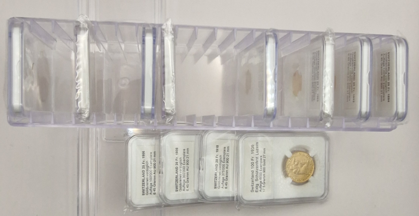Aufbewarungsbox für 20 Slabs, durchsichtig