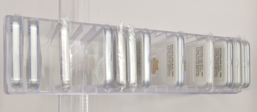 Aufbewarungsbox für 20 Slabs, durchsichtig
