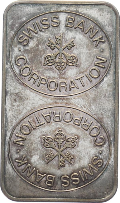 50 Gramm Silberbarren Swiss Bank Corporation