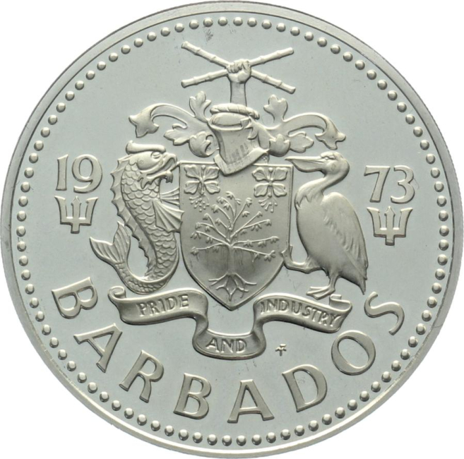 Barbados 5 Dollars 1973