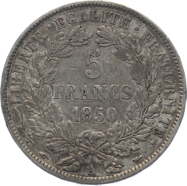 Frankreich 5 Francs 1850 A - Marianne - 2. Republik 1848-1851