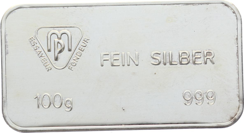 100 Gramm Silberbarren Bank Leu Zürich